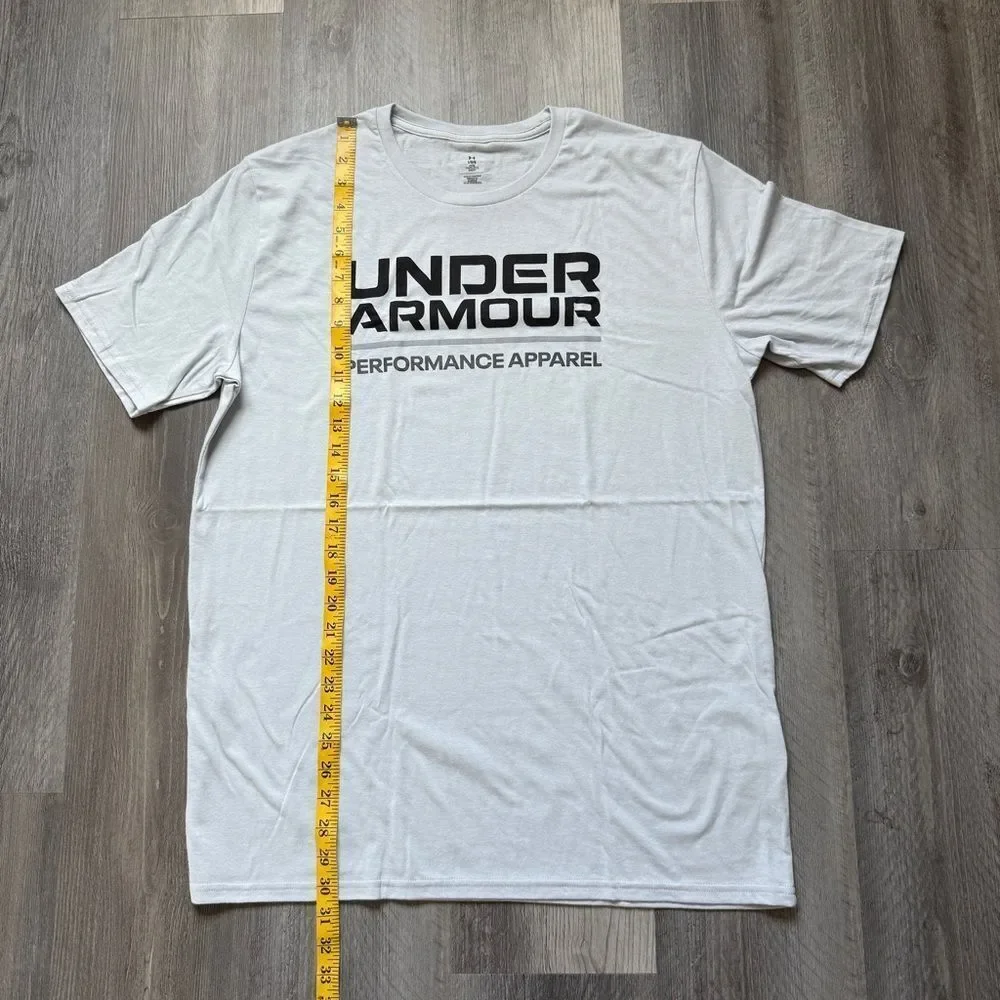 Under Armour Performance Apparel Logo Graphic Tee Halo Gray Large - Picture 7 of 9